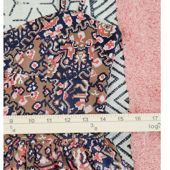 Fossil Multicolored Aztec Print Spaghetti Strap Mini Sundress, sz Small - Picture 13 of 15